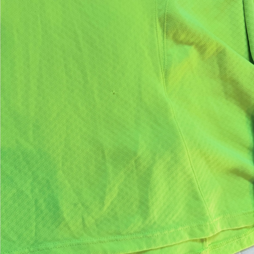 Under Armour Women’s Neon Green Semi-Fitted Heat Gear 1/4 Zip Long Sleeve Sz S - Picture 6 of 11